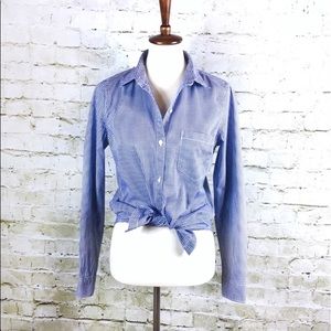 GAP Navy & White Gingham Check Shirt (Size M)